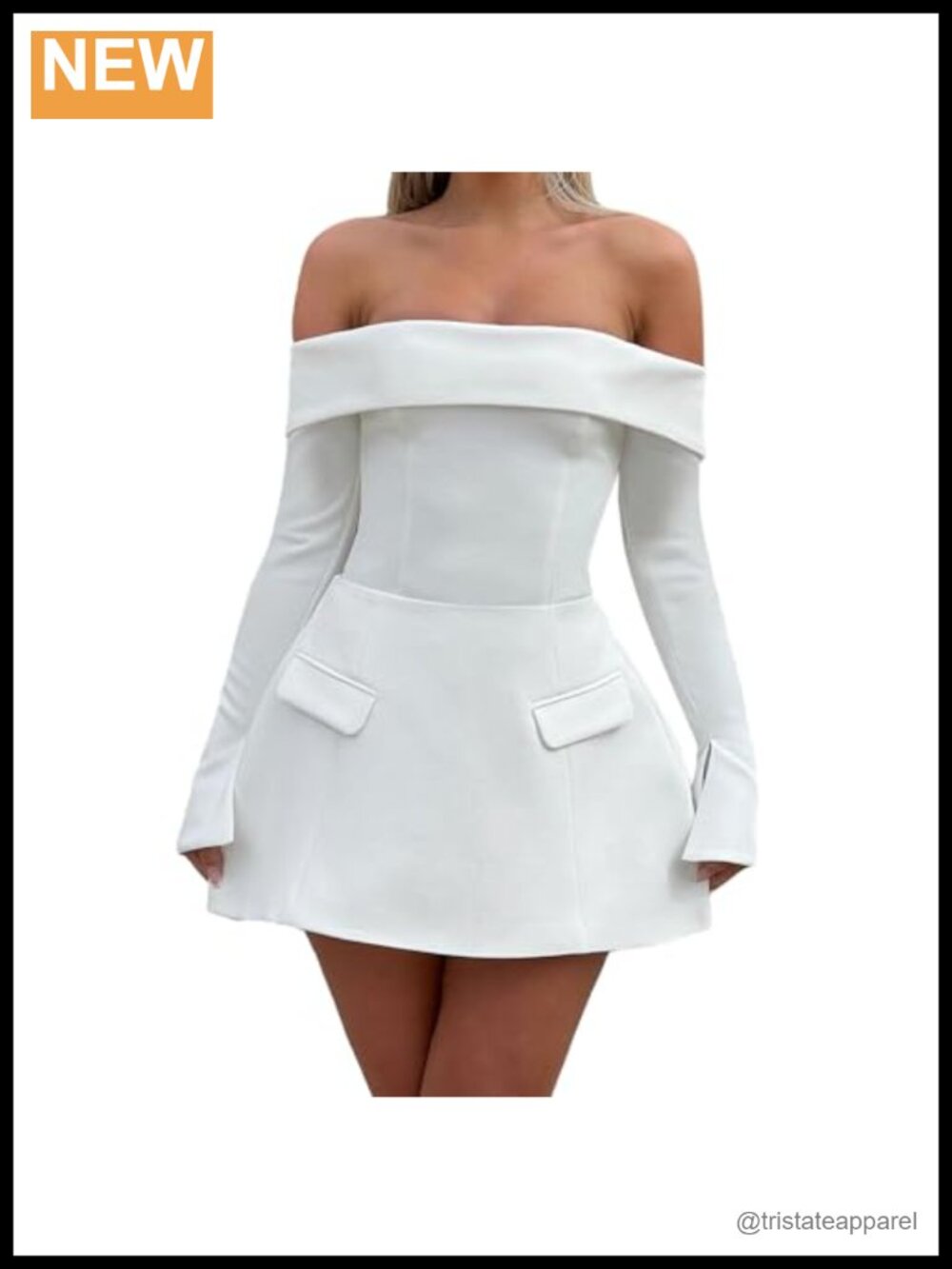 Long Sleeve Off Shoulder Mini Dress A-Line Party Club